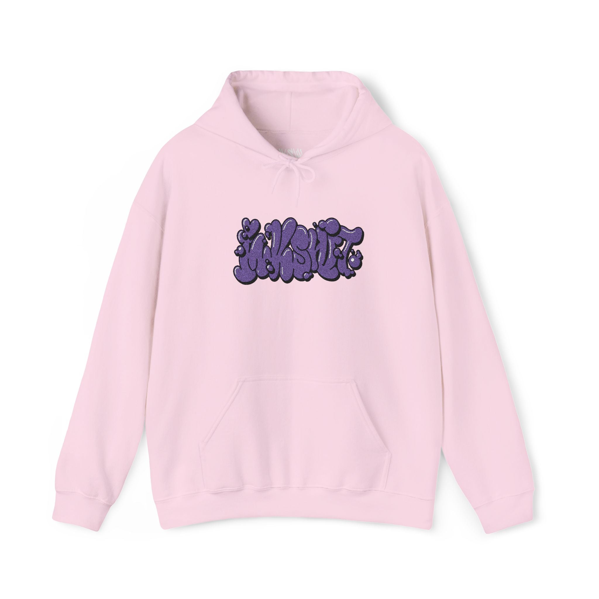 "INKSHIT" purple embroidered Graffiti Hoodie