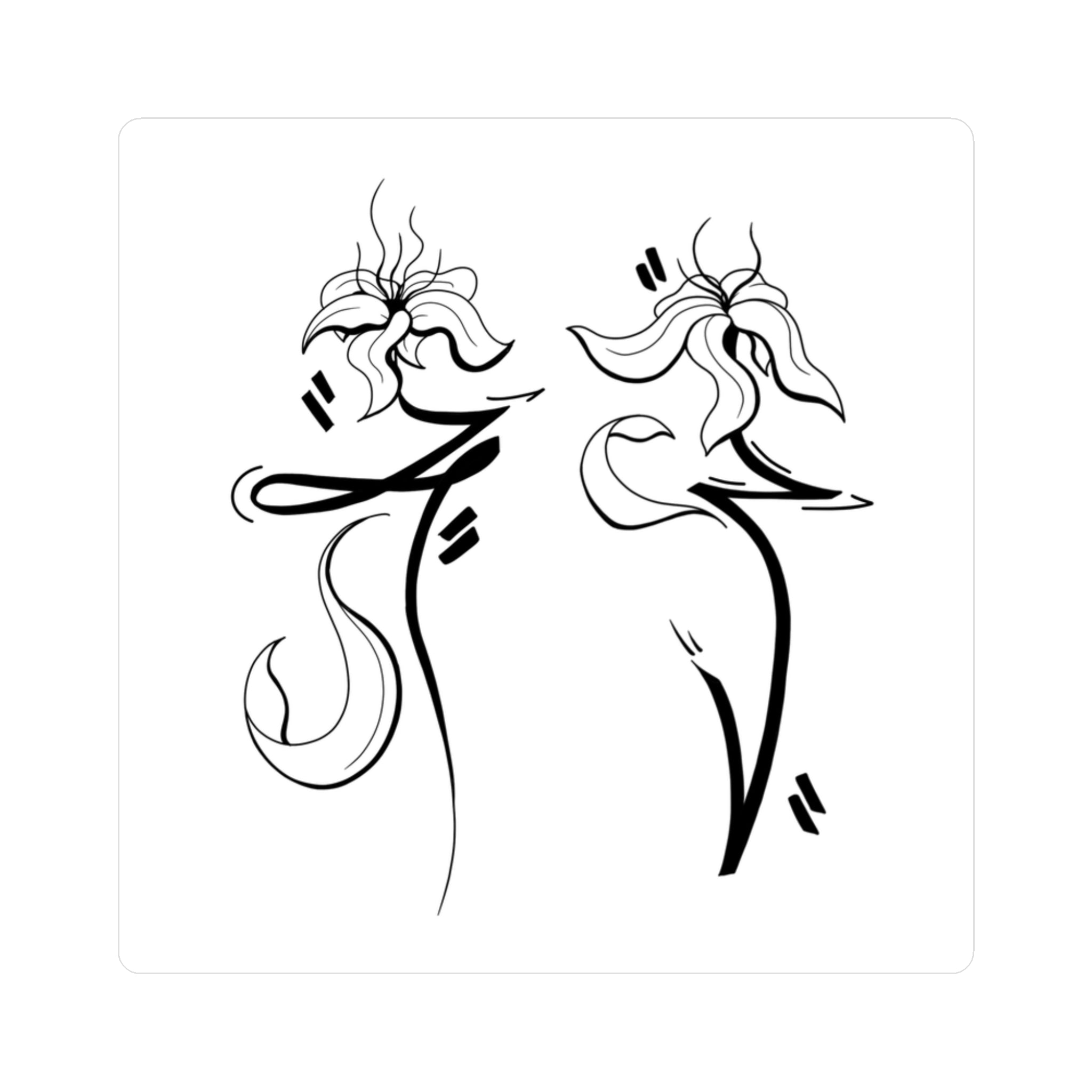 Tag-Flower Vinyl Sticker